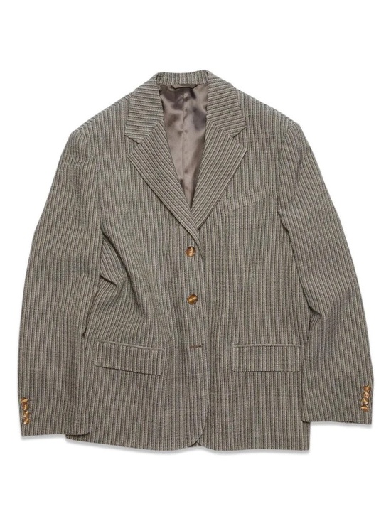 Acne Studios Jackets & Blazers - Acne Studios Multi Taupe Pinstripe Wool Blazer EU 32 / US 0